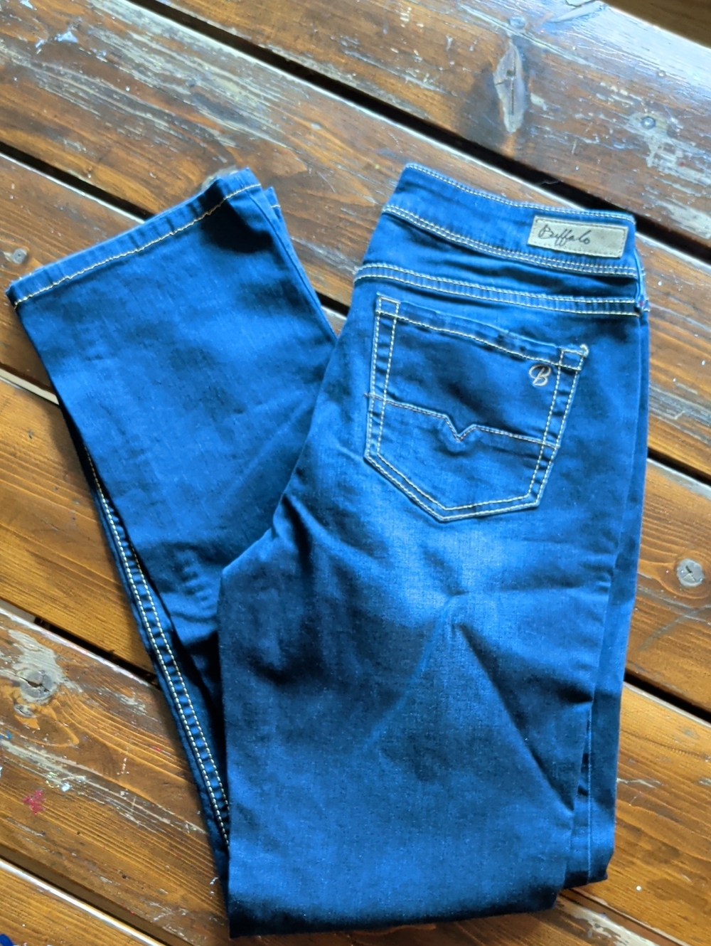 Buffalo David Bitton Faye Mid-rise Women's Bootcut Jeans - Deep Blue Denim